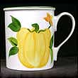 Portmeirion Kitchen Garden STRAP HANDLE MUG 10oz BELL PEPPERS