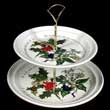 Portmeirion Holly And Ivy TIDBIT TRAY Two Tier