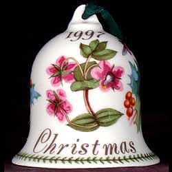 Portmeirion Botanic Garden Christmas Bell 1997 PINK PIMPERNEL