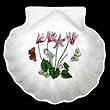 Portmeirion Botanic Garden Shell Dish CYCLAMEN - Vintage Design