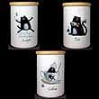 Portmeirion SPLAT CAT Canister Set - Coffee, Sugar, And Tea NEW