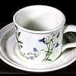 Portmeirion Queens Hidden Garden Cup And Saucer BLUE FLOWERS