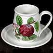 Portmeirion Pomona Demitasse Cup Set HOARY MORNING APPLE