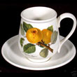 Portmeirion Pomona Demitasse Cup Set PIPPIN Yellow Apple
