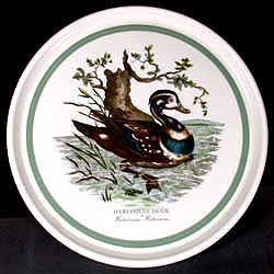 Portmeirion Birds Of Britain Pizza Plate 10 Inch HARLEQUIN DUCK