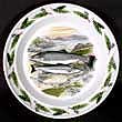 Portmeirion Compleat Angler B And B Plate WELSH SEA TROUT Fern