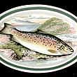 SOLD Compleat Angler Oval Platter 11 Inch GILLAROO TROUT