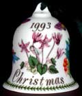 Portmeirion 1993 Cyclamen Botanic Garden Xmas Bell