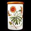Large African Daisy Wood Lid Canister