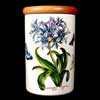 African Lily Wood Lid Canister