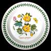 COTTON FLOWER BREAD AND BUTTER PLATE - TWO FLOWER HEAD VERSION