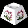 Cyclamen Pyramid Candle Holder From The Retired Satin Collection