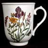 Purple Iris Beaker Mug With Fancy Handle