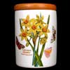 Narcissus Wooden Lid Canister