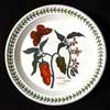 RED PEPPERS SALAD PLATE FLOWER WITH GREEN NUMBER
