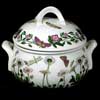 Romantic Casserole With Rhododendron Lid And Daisy Bottom