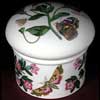 Rhododendron Ceramic Lidded Canister With Trailing Bindweed Dome Lid