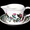 Rhododendron Drum Shape Gravy Boat And Saucer
