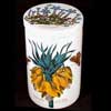 Spring Gentian Tall Ceramic Lidded Canister With Crown Imperial Bottom