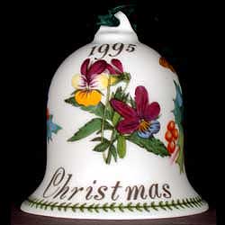 Portmeirion Botanic Garden Christmas Bell 1995 HEARTSEASE