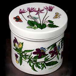 Portmeirion Botanic Garden Ceramic Lid Jar CYCLAMEN HEARTSEASE-SOLD!